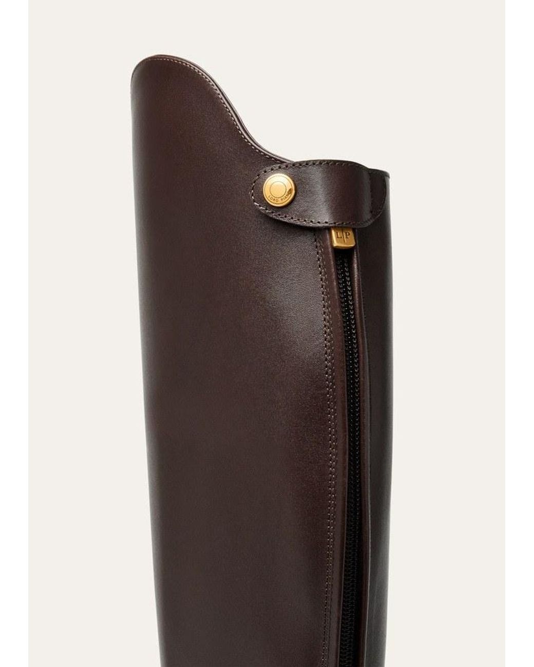 Loro Piana Brown Horseriding High Boot for men