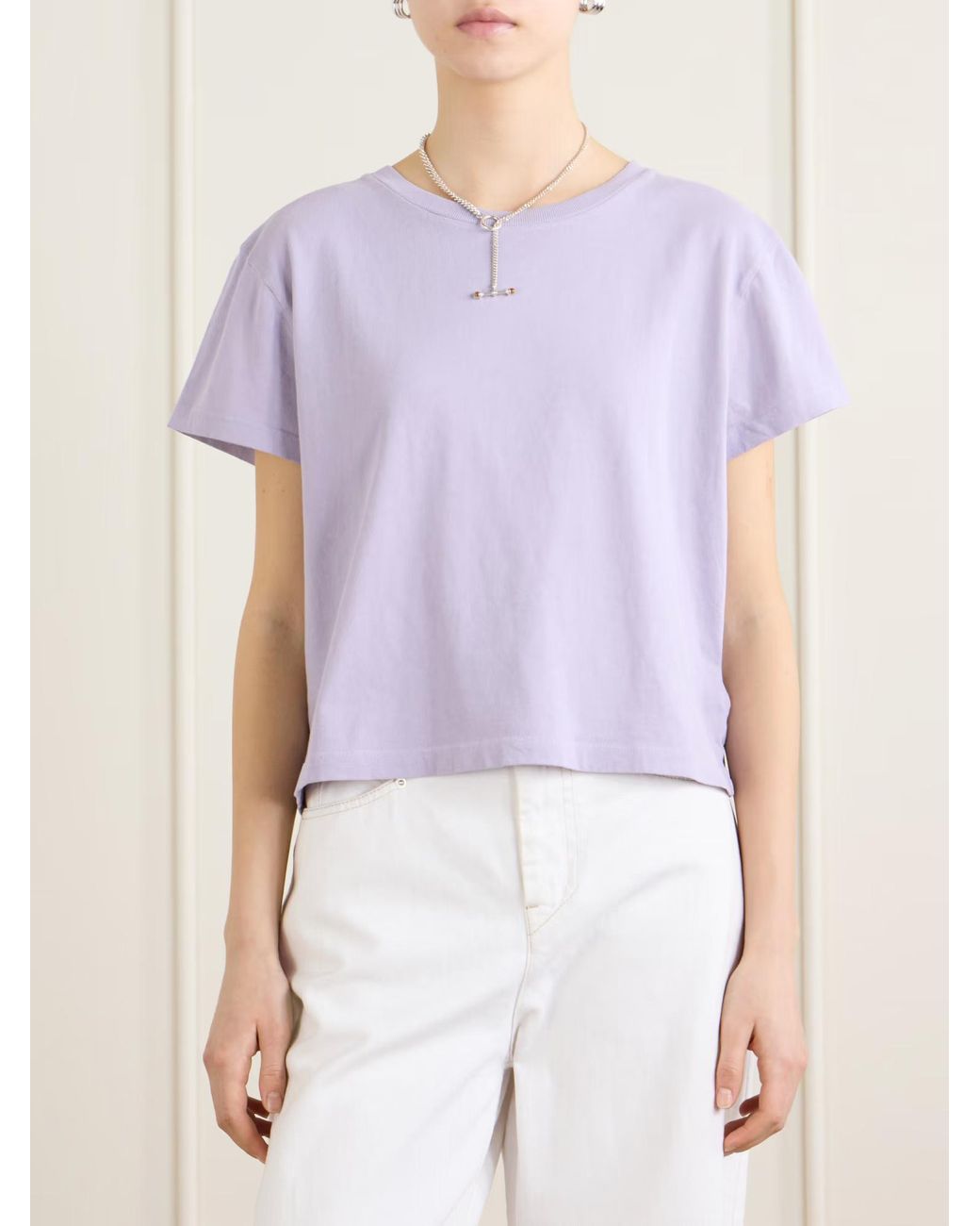 Agolde Purple Adine Crew Neck T-Shirt