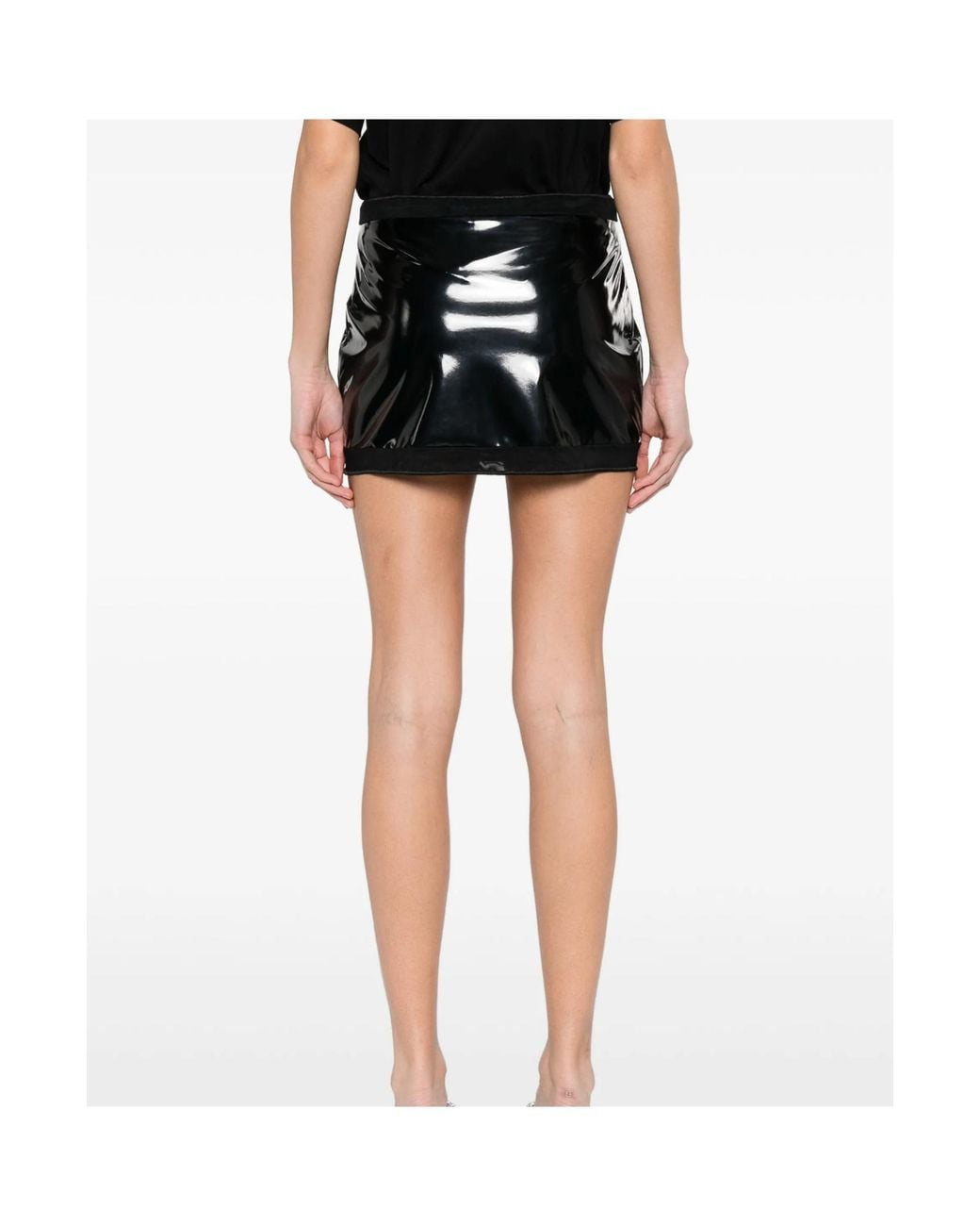 Oseree Black Mini Skirt