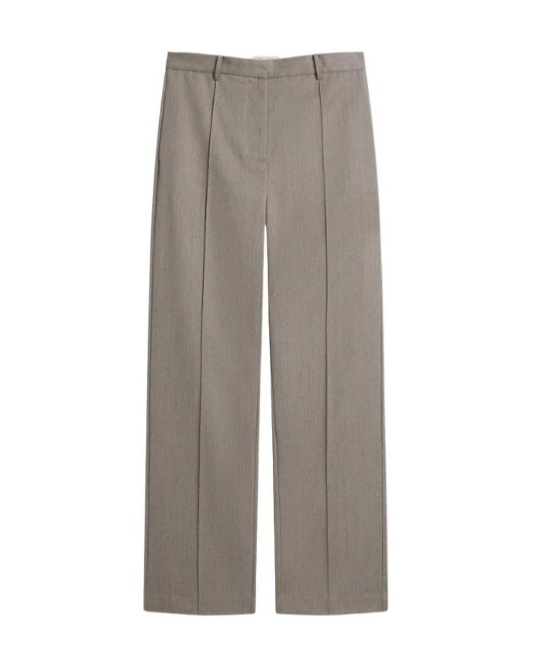 St. Agni Gray Casual Pants With Belt Loops