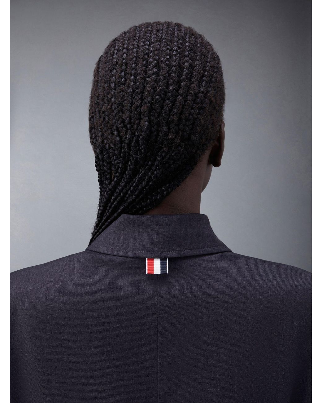 Thom Browne Blue Layered Poplin-Panel Dress