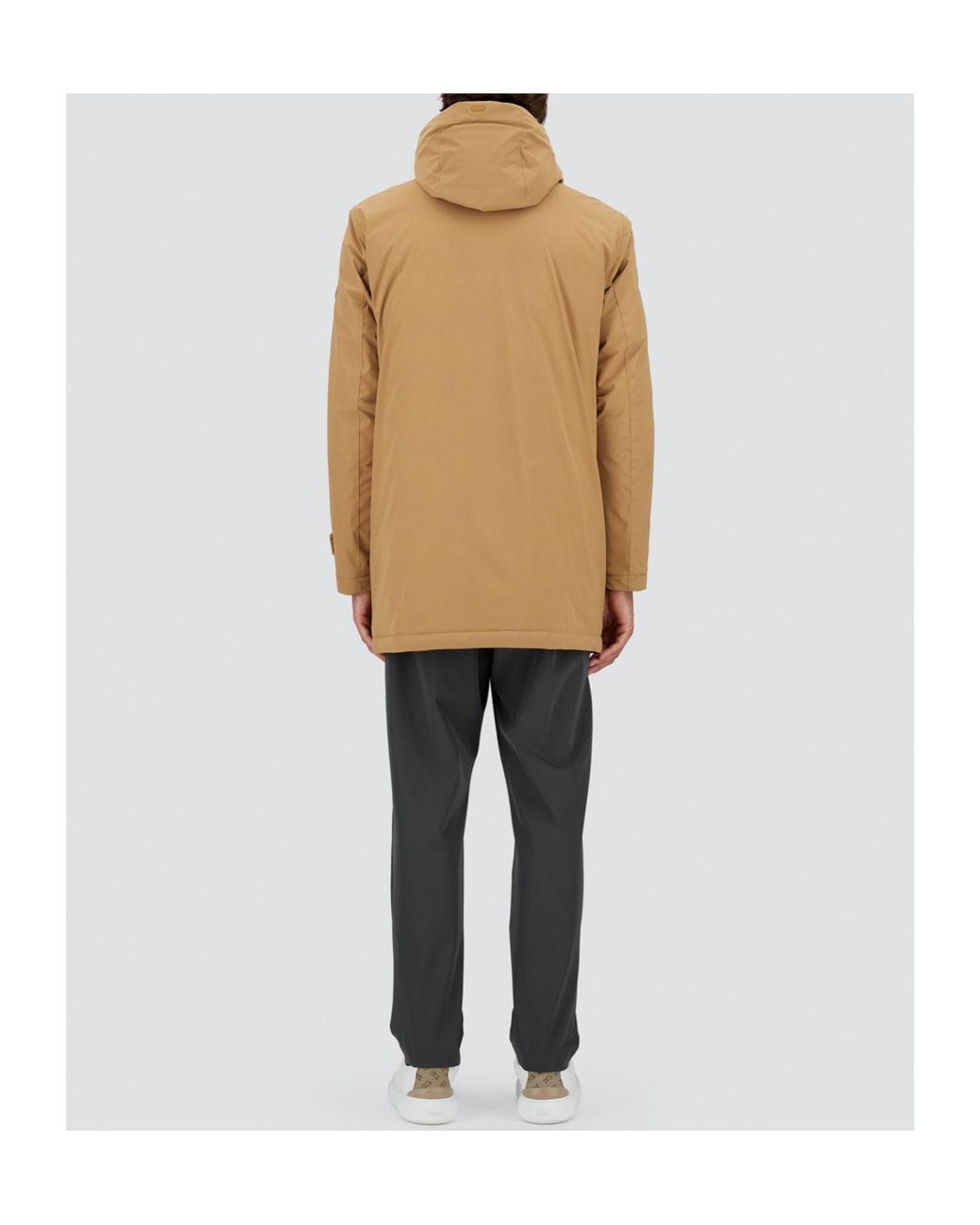 Herno Natural Hooded Zip-Up Down Jacket for men