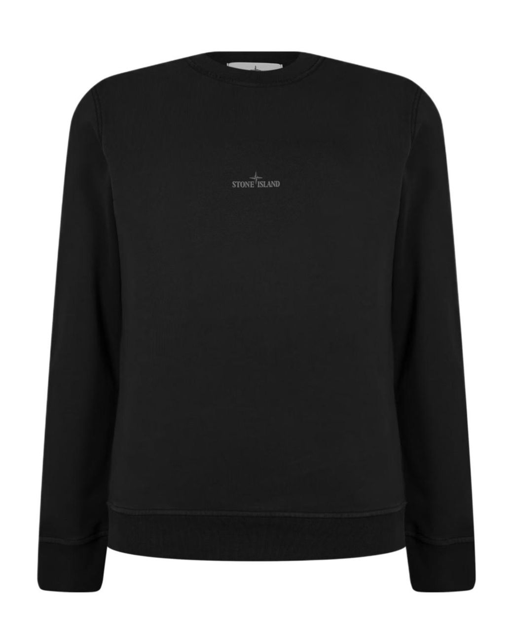 Stone Island Black Dial Logo Sweatshirt for men
