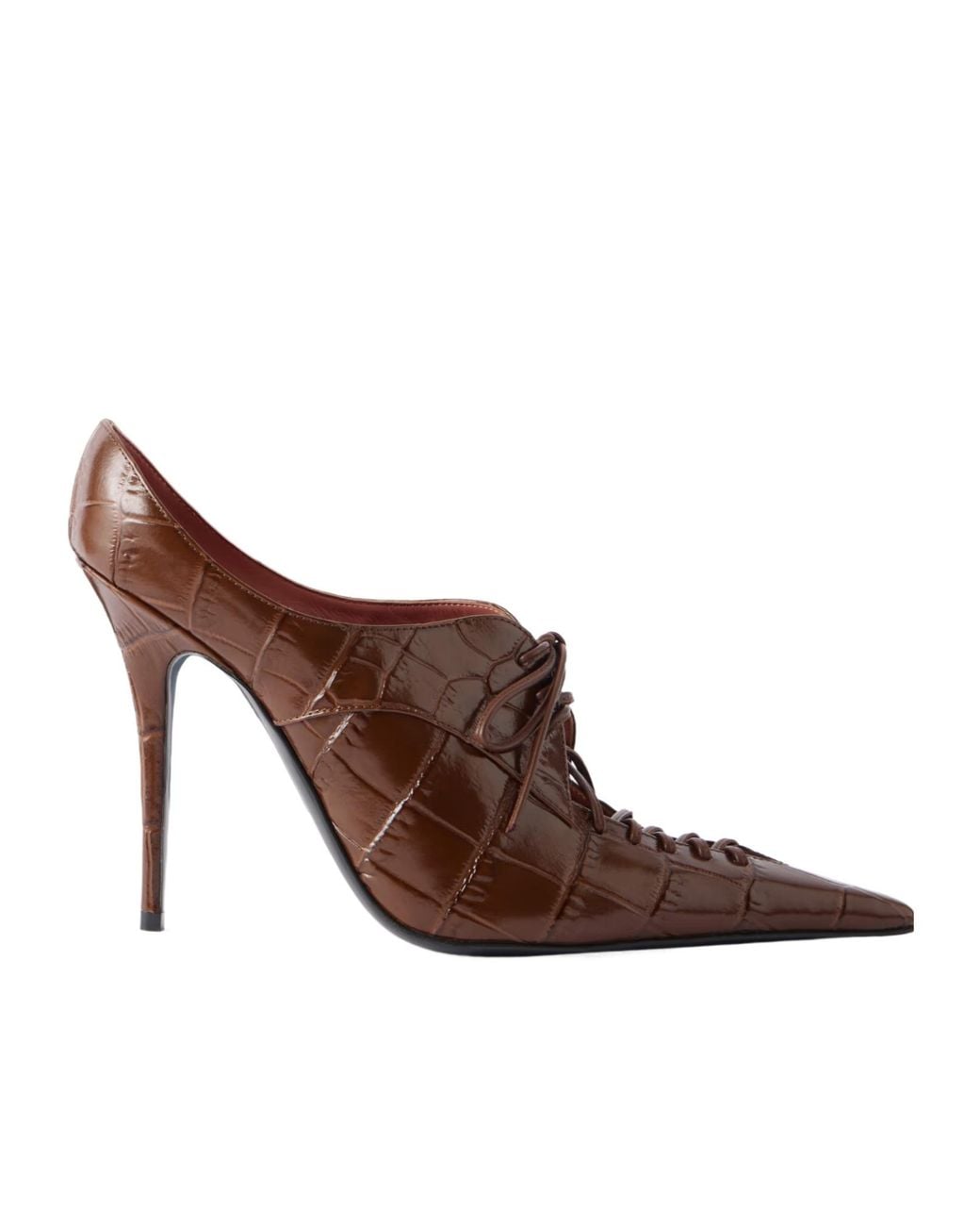 AMINA MUADDI Brown Heeled Mules