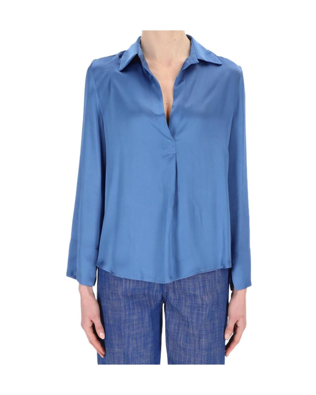 Semicouture Blue Long Sleeve Shirt