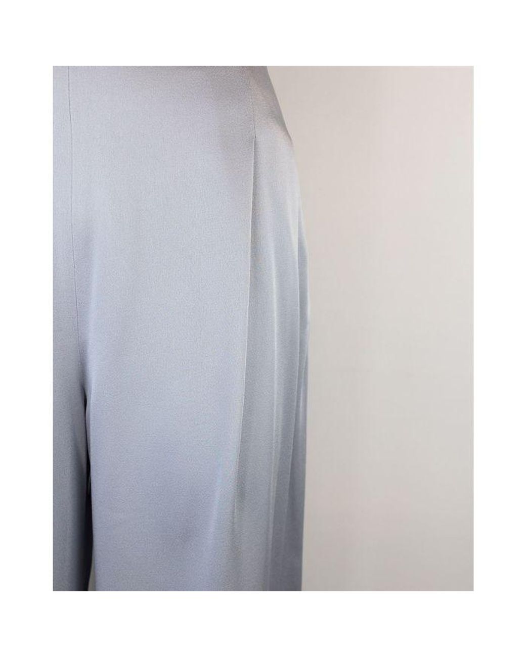 Max Mara Gray Studio High Waist Straight Leg Trousers