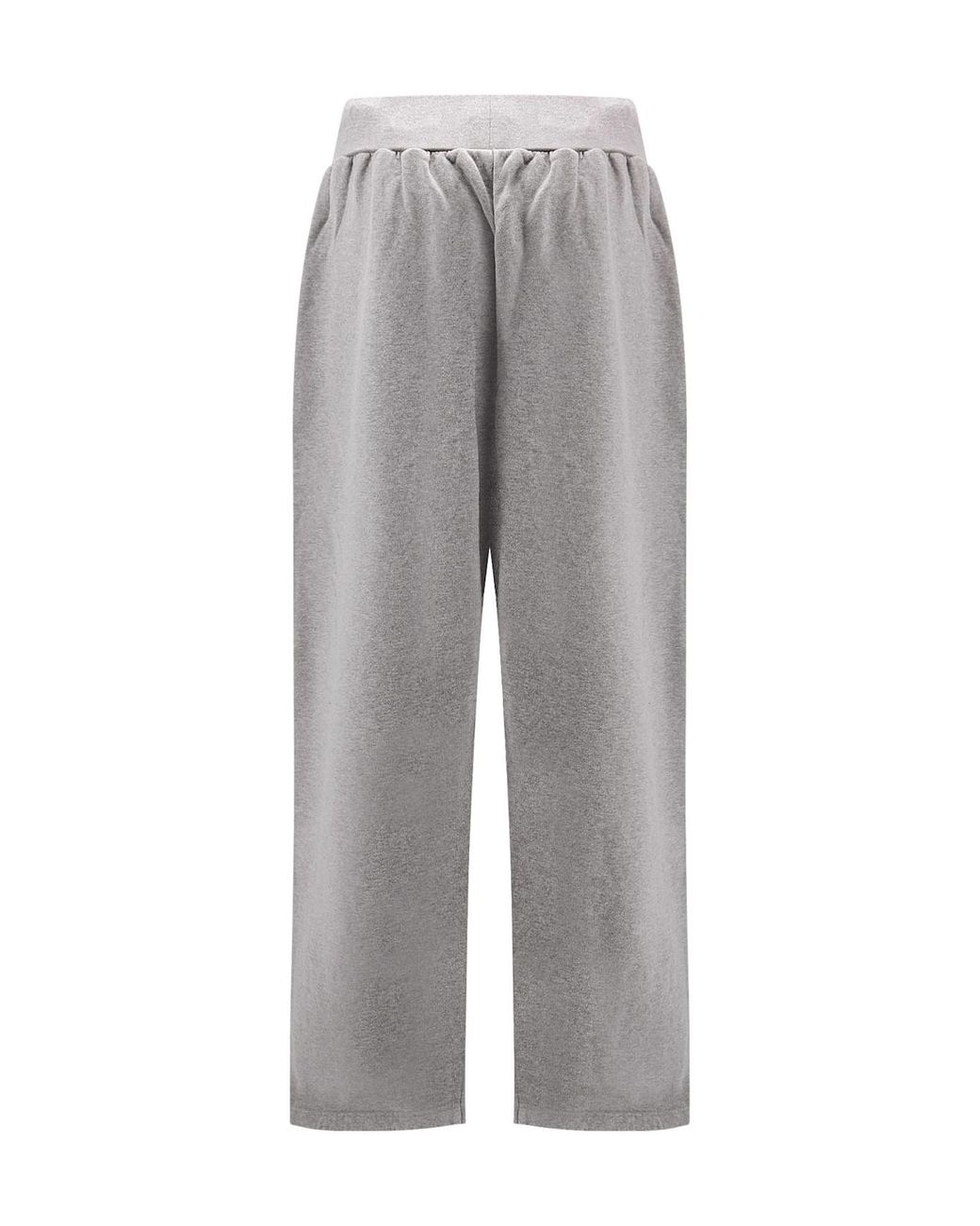Balenciaga Gray Logo Embroidered Drawstring-Waist Pants for men