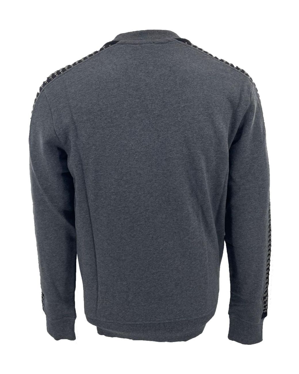 Just Cavalli Blue Round-Collar Long-Sleeve Hoodie for men