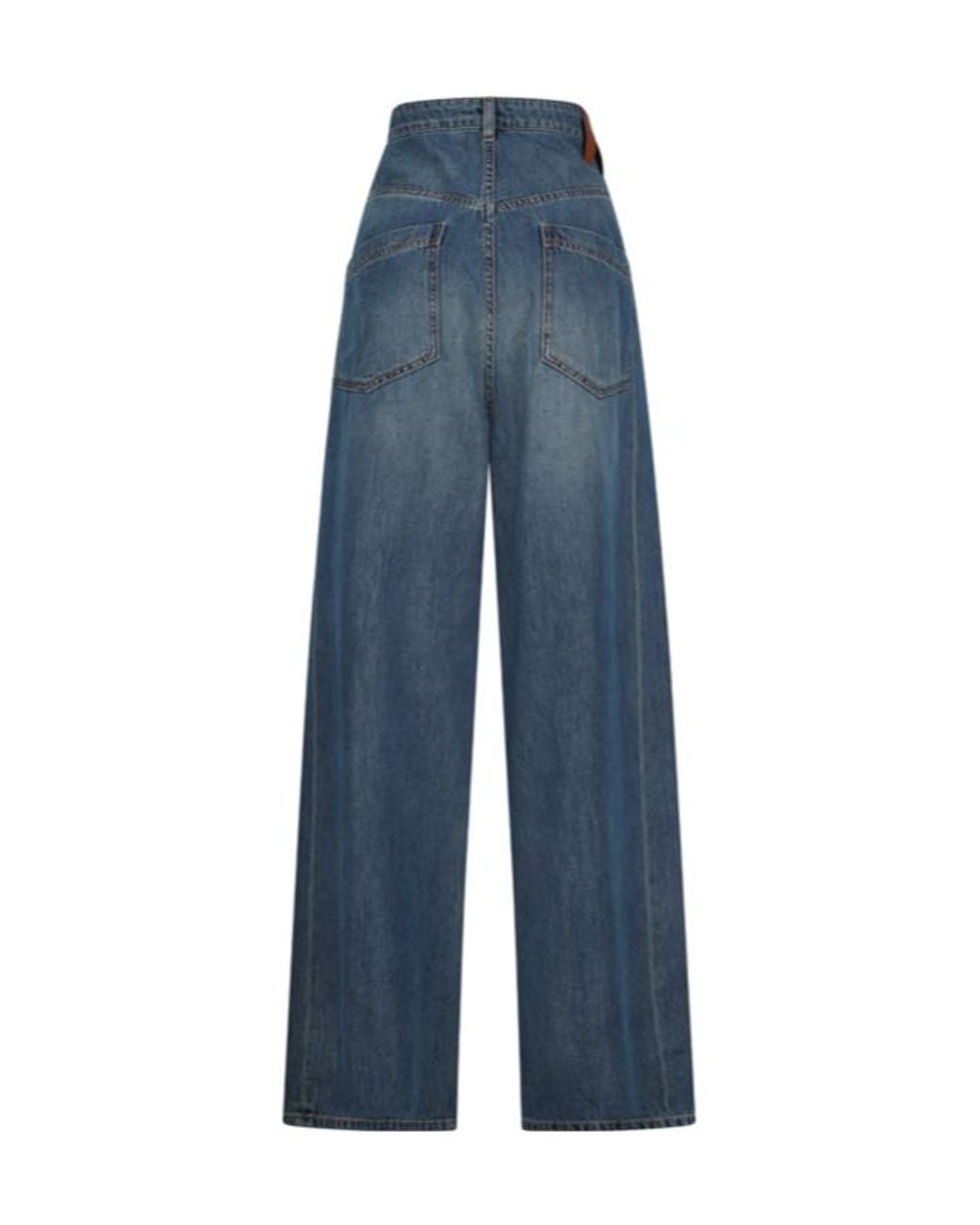DARKPARK Blue Ines Draped Wide-Leg Jeans