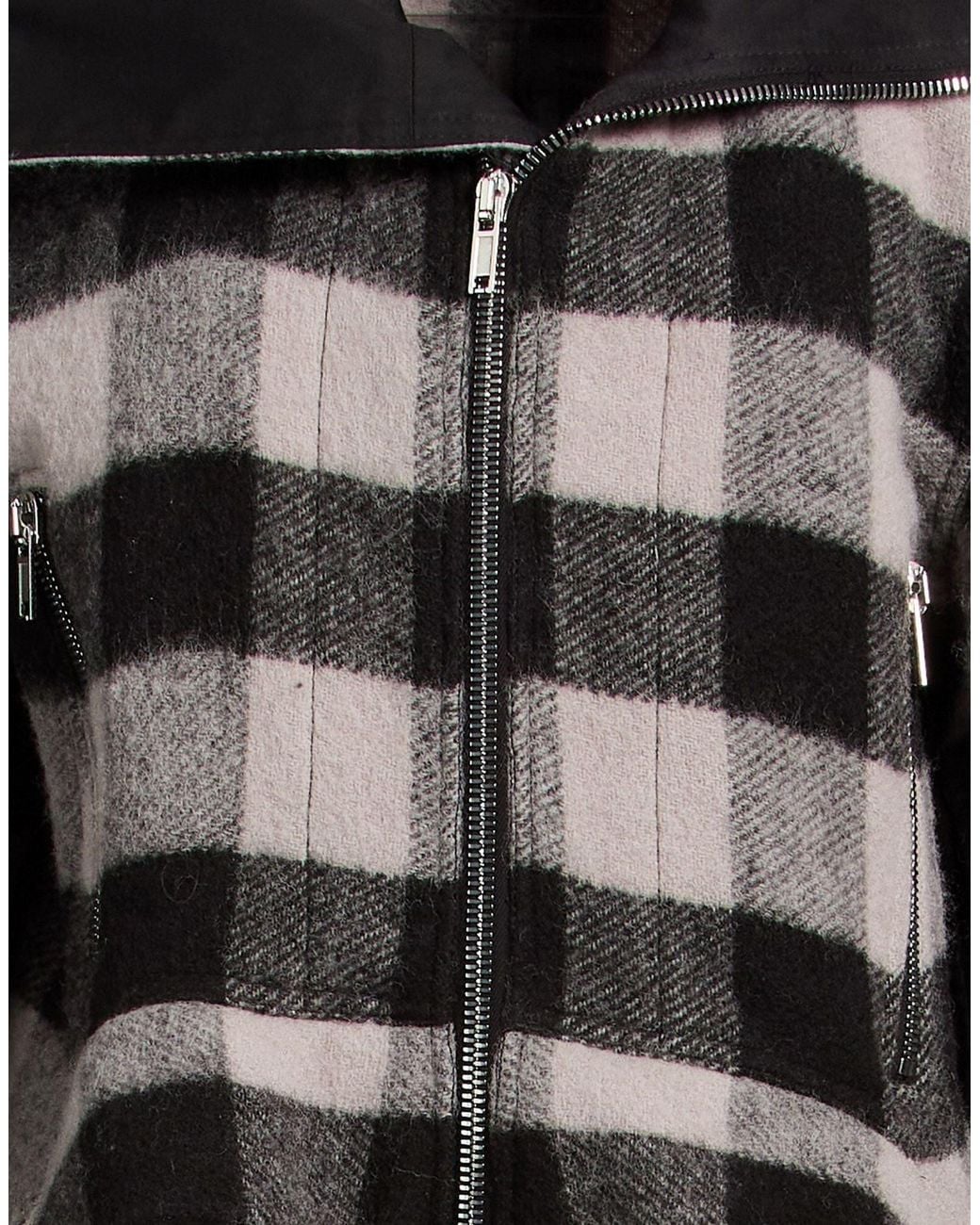 Rick Owens Black Plaid Casual Jacket