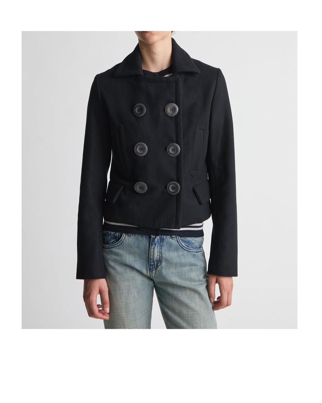 Paloma Wool Black Double-Breasted Coat