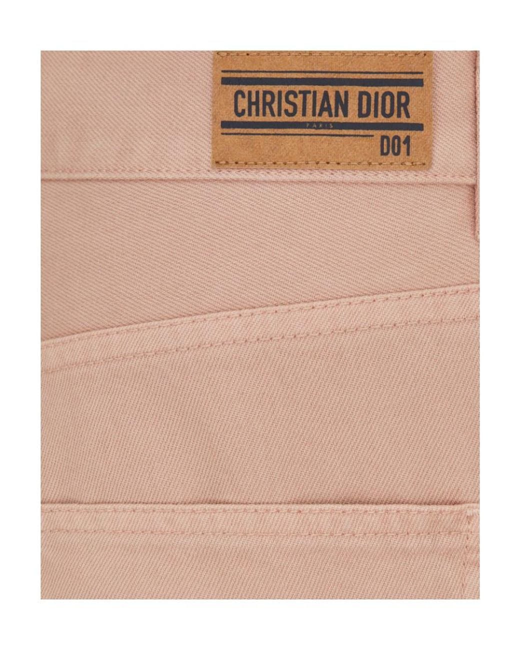 Dior Natural Christian Straight Leg Cropped Jeans