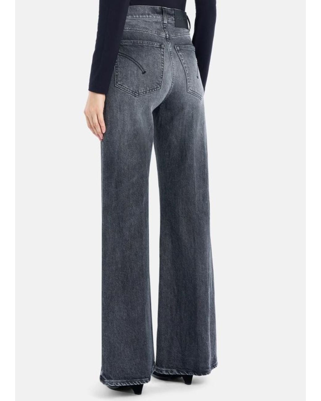 Dondup Blue Amber Wide-Leg Jeans