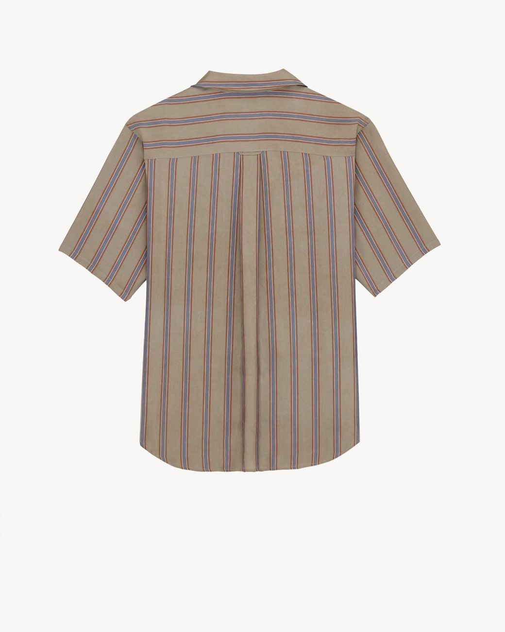 Saint Laurent Gray Cassandre Striped Shirt for men