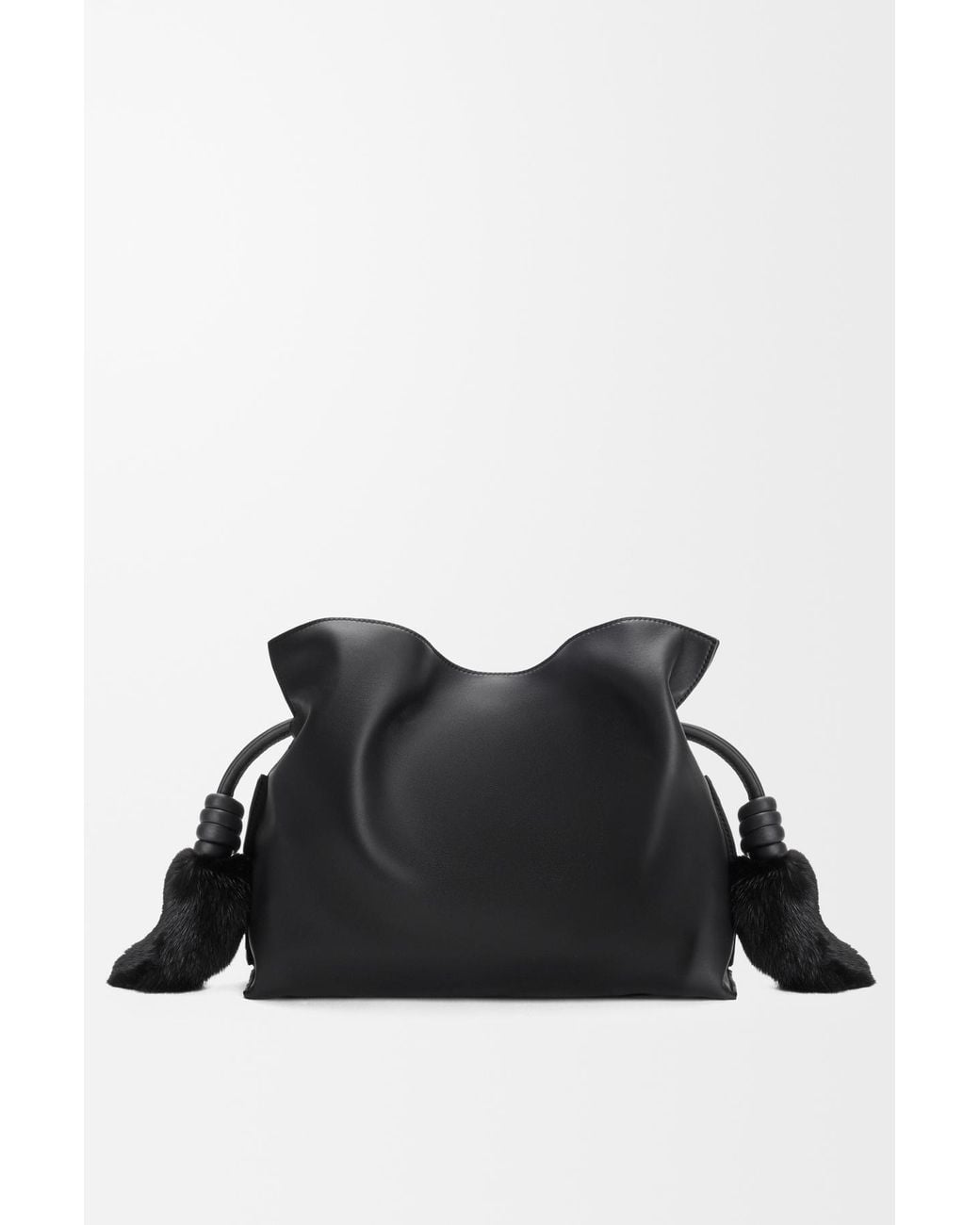 Loewe Black Medium Lion Intarsia Flamenco Shoulder Bag