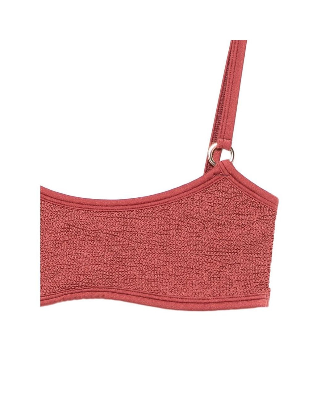 Hunza G Red Iris Two-Piece Crinkle Bikini Set