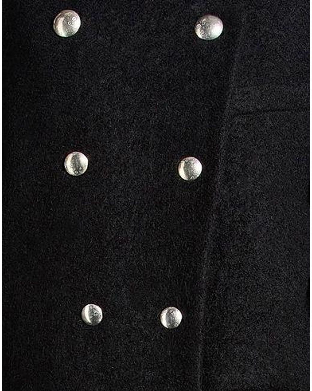Isabel Marant Black Double-Breasted Overcoat