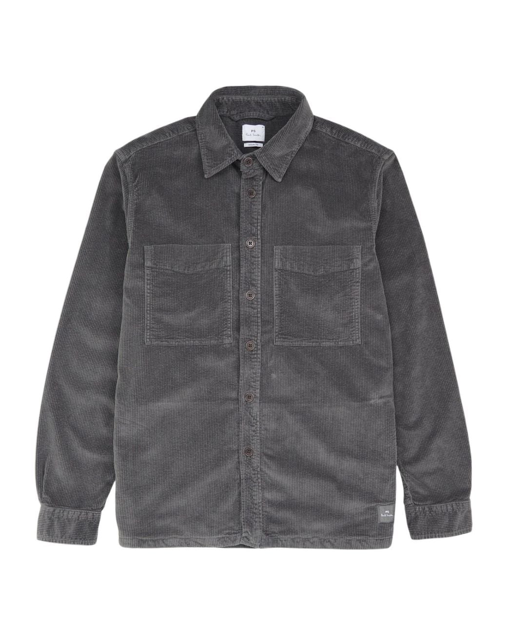 Paul Smith Gray Ps Buttoned Corduroy Shirt for men