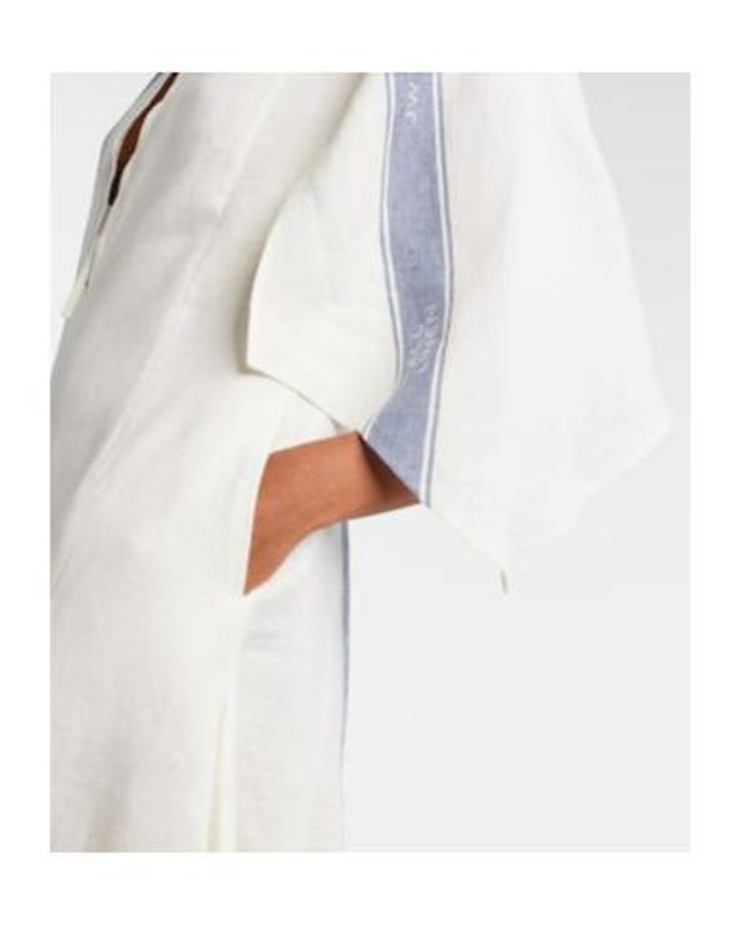 J.W. Anderson White Asymmetric Linen Maxi Dress