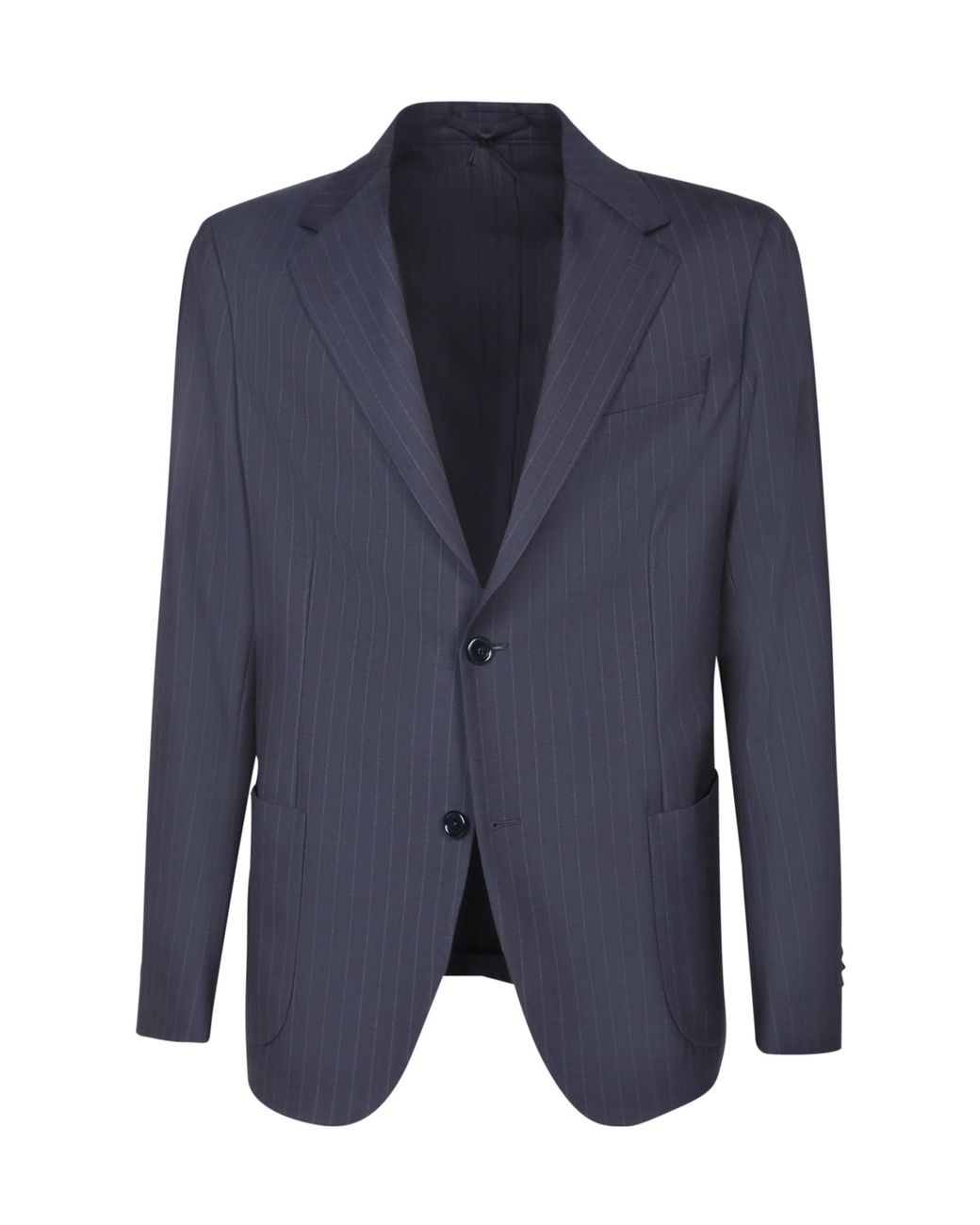 Lardini Blue Single Breasted Pinstriped Two-Piece Suit for men