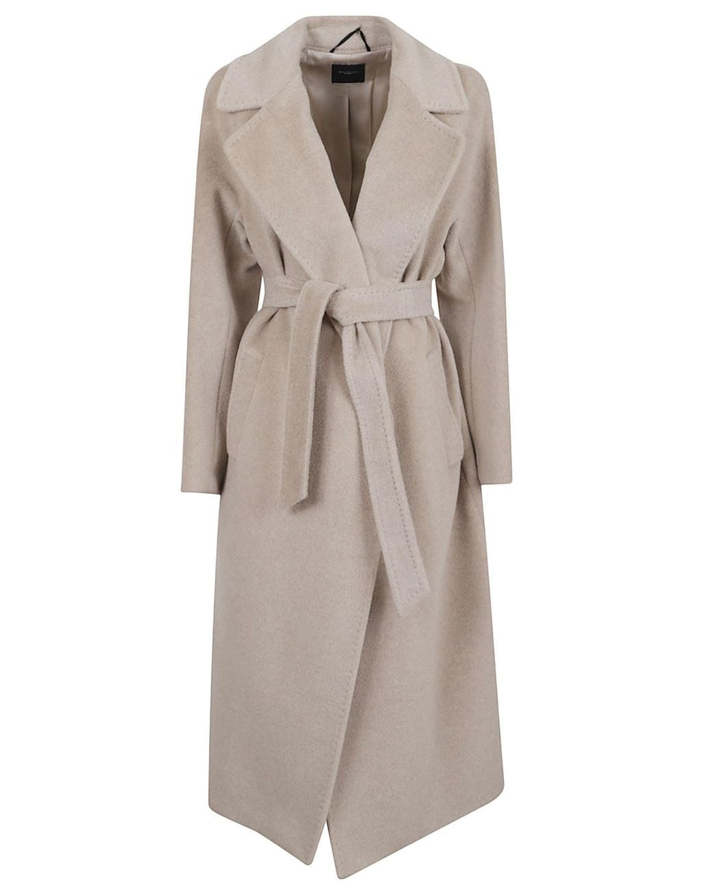 Weekend by Maxmara Natural Tempera Belted Long-Sleeved Coat