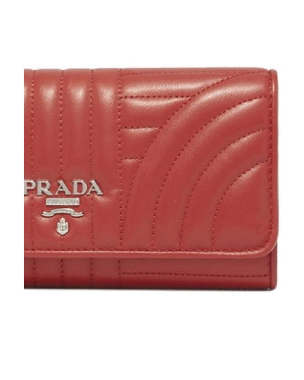 Prada Red Logo Wallet