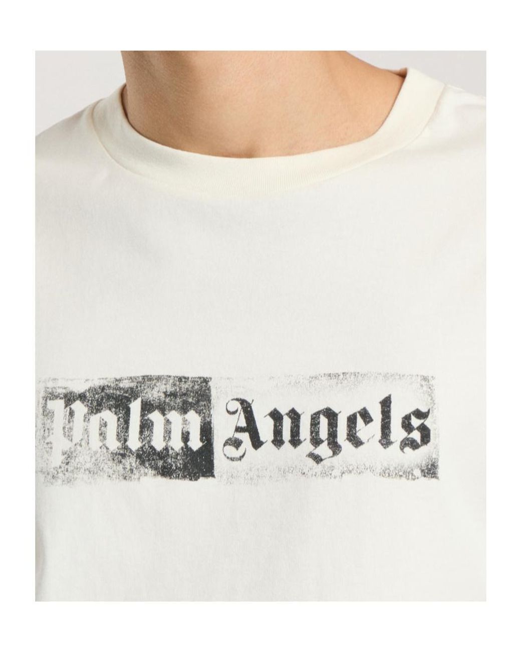 Palm Angels White Relaxed T-Shirt for men