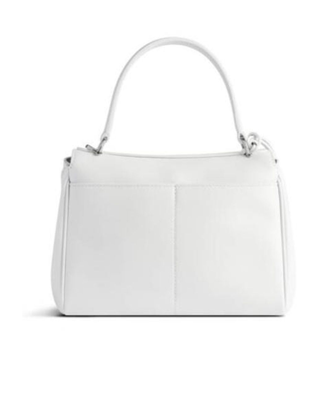 Balenciaga White Twist-Lock Top Handle Bag