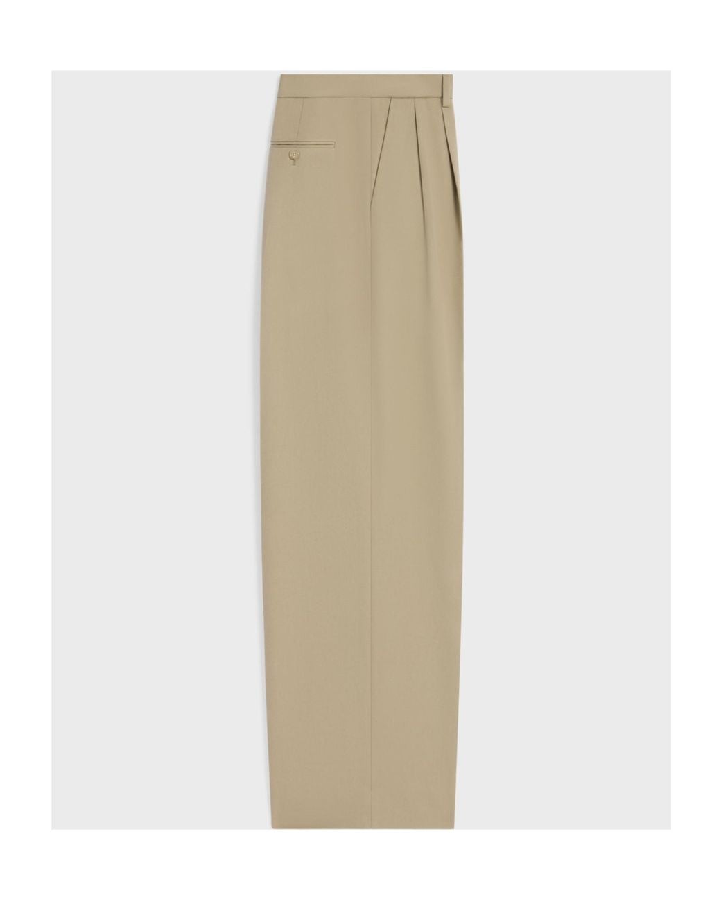 Céline Natural Pleated Trousers