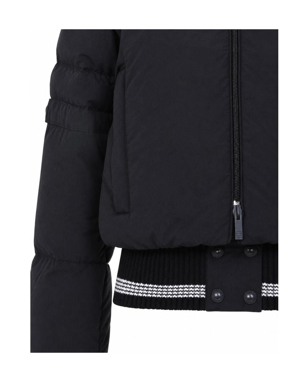 Thom Browne Blue Cropped Zip-Front Down Jacket