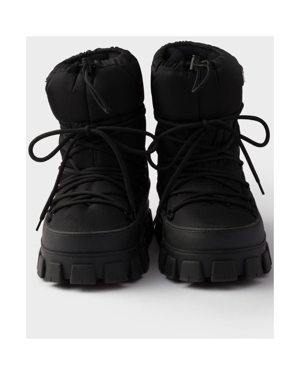 Prada Black Re-Nylon Gabardine Après Ski Booties for men
