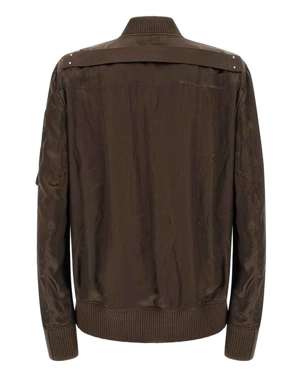 Rick Owens Classic Flight Bomber Jacket in Brown for Men | Lyst