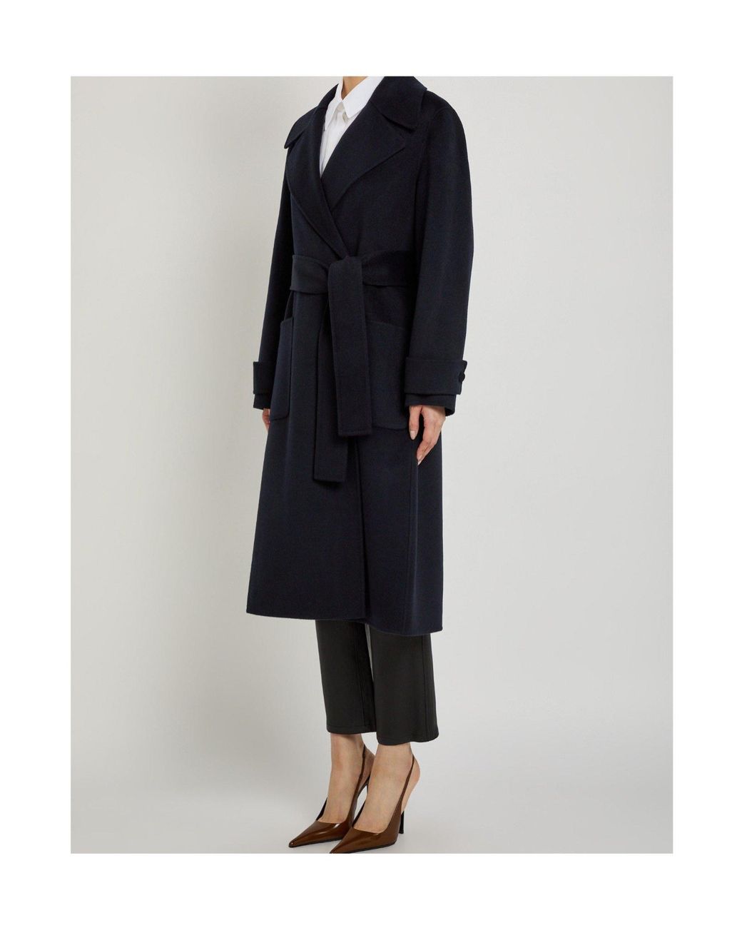 Joseph Blue Belted Coat