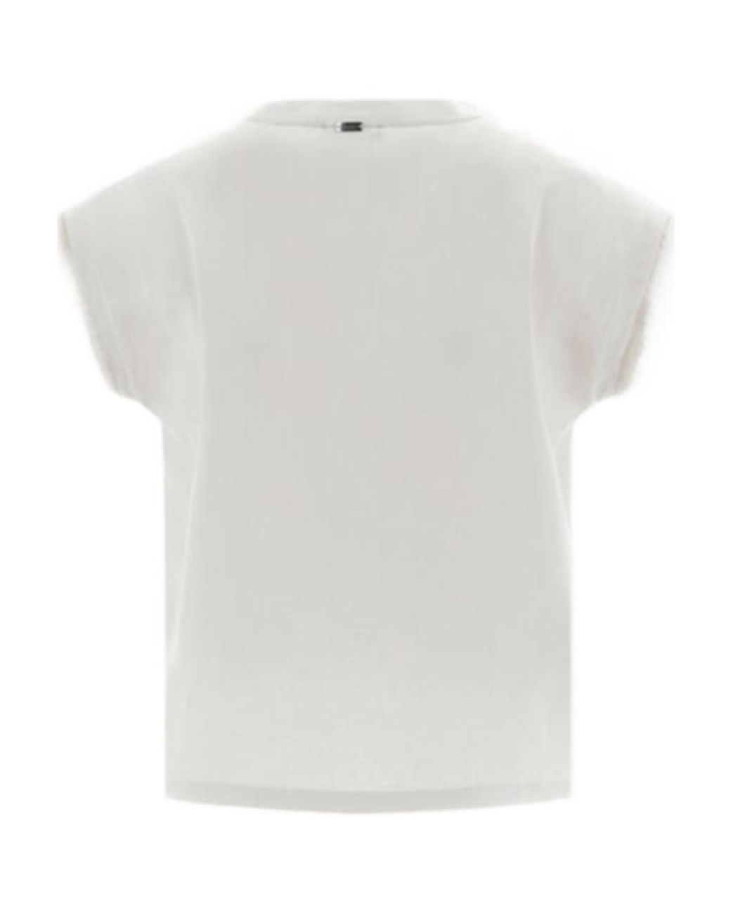 Herno White Plain Knitted T-Shirt