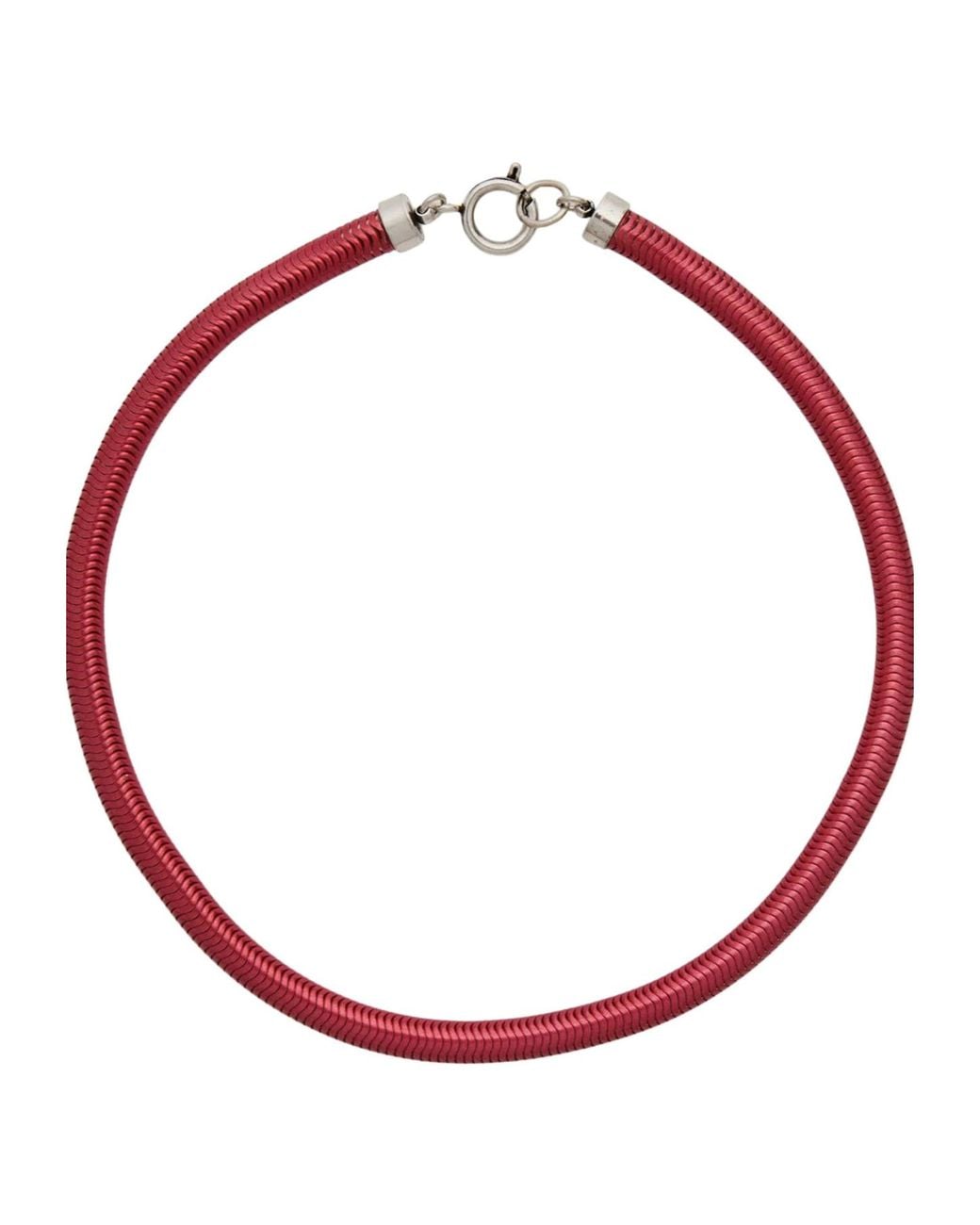 Isabel Marant Red Metal Necklace