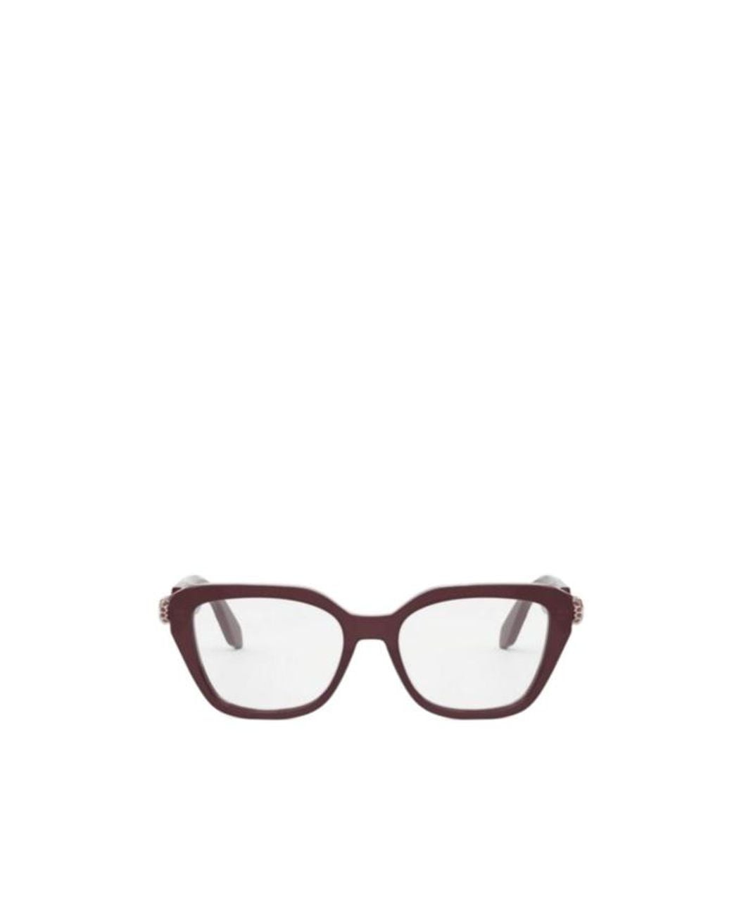 BVLGARI White Bulgari Cat-Eye Frame Glasses