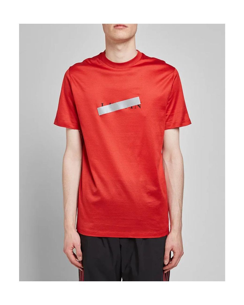 Lanvin Red Logo Details T-Shirt for men