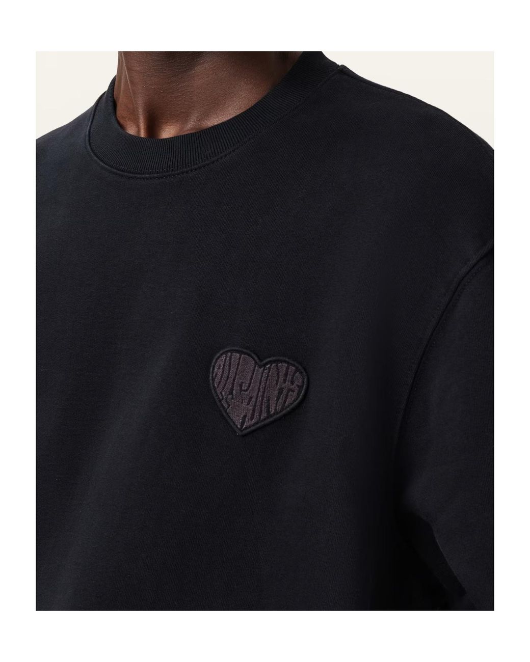 AllSaints Blue Lover Relaxed Crew Neck Jumper for men