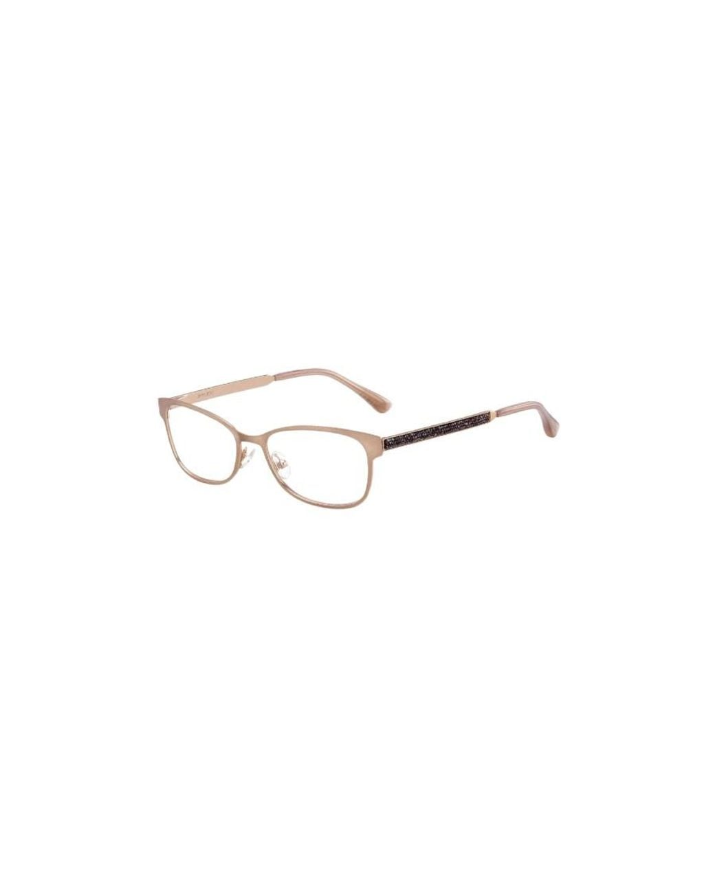 Jimmy Choo White Eyewear Rectangular Frame Glasses