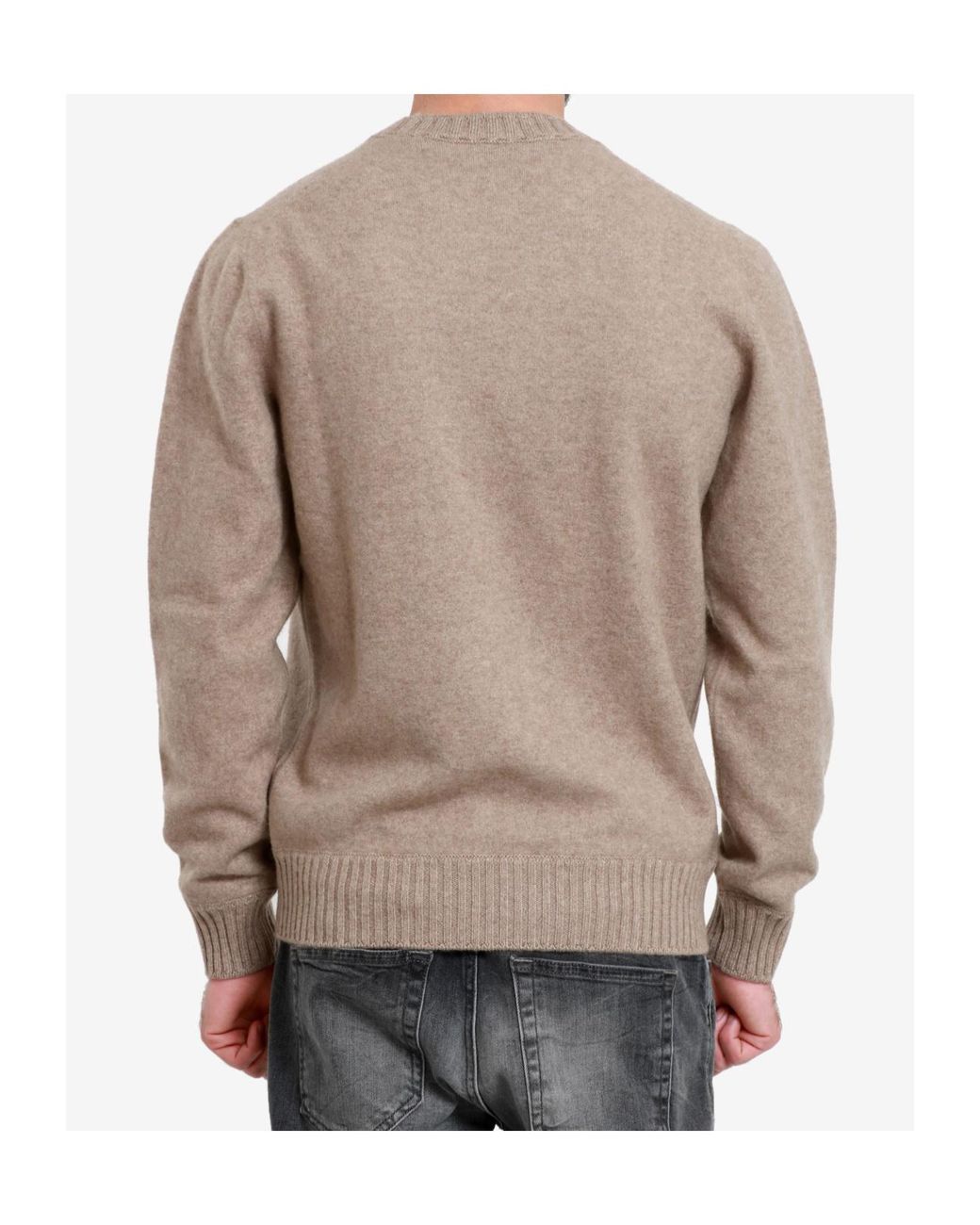 Gran Sasso Brown Crew Neck Sweater for men