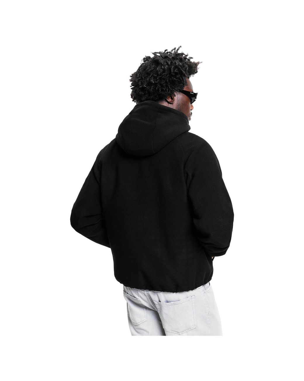Prada Black Fleece Hooded Jacket for men