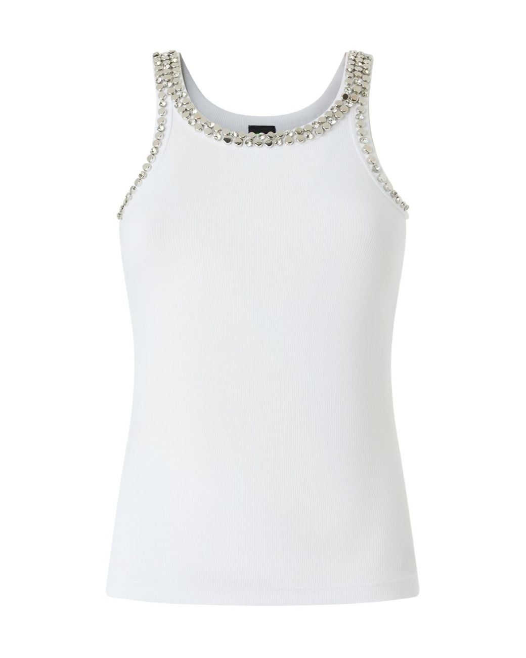 Pinko White Coriandoli Embellished Top
