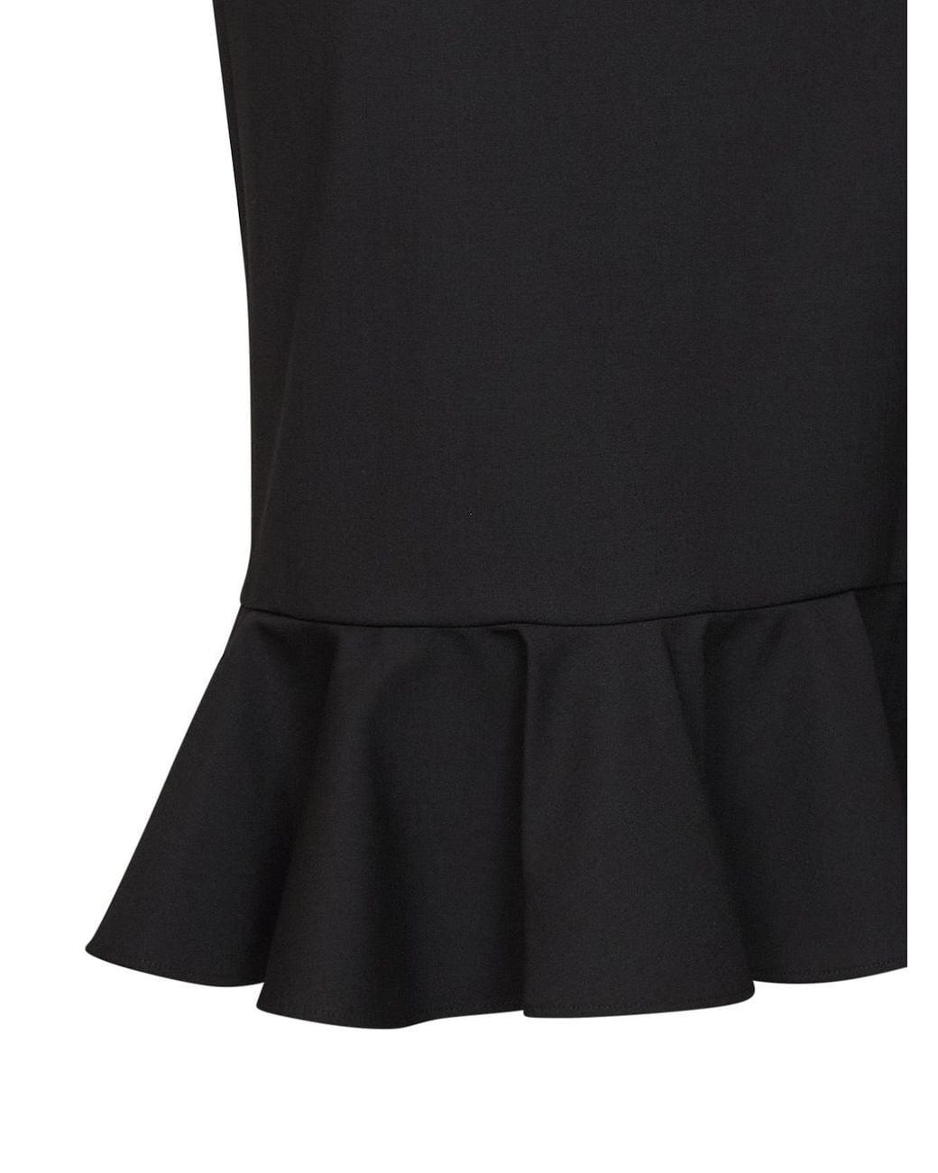GIUSEPPE DI MORABITO Black Ruffled Hem Midi Skirt
