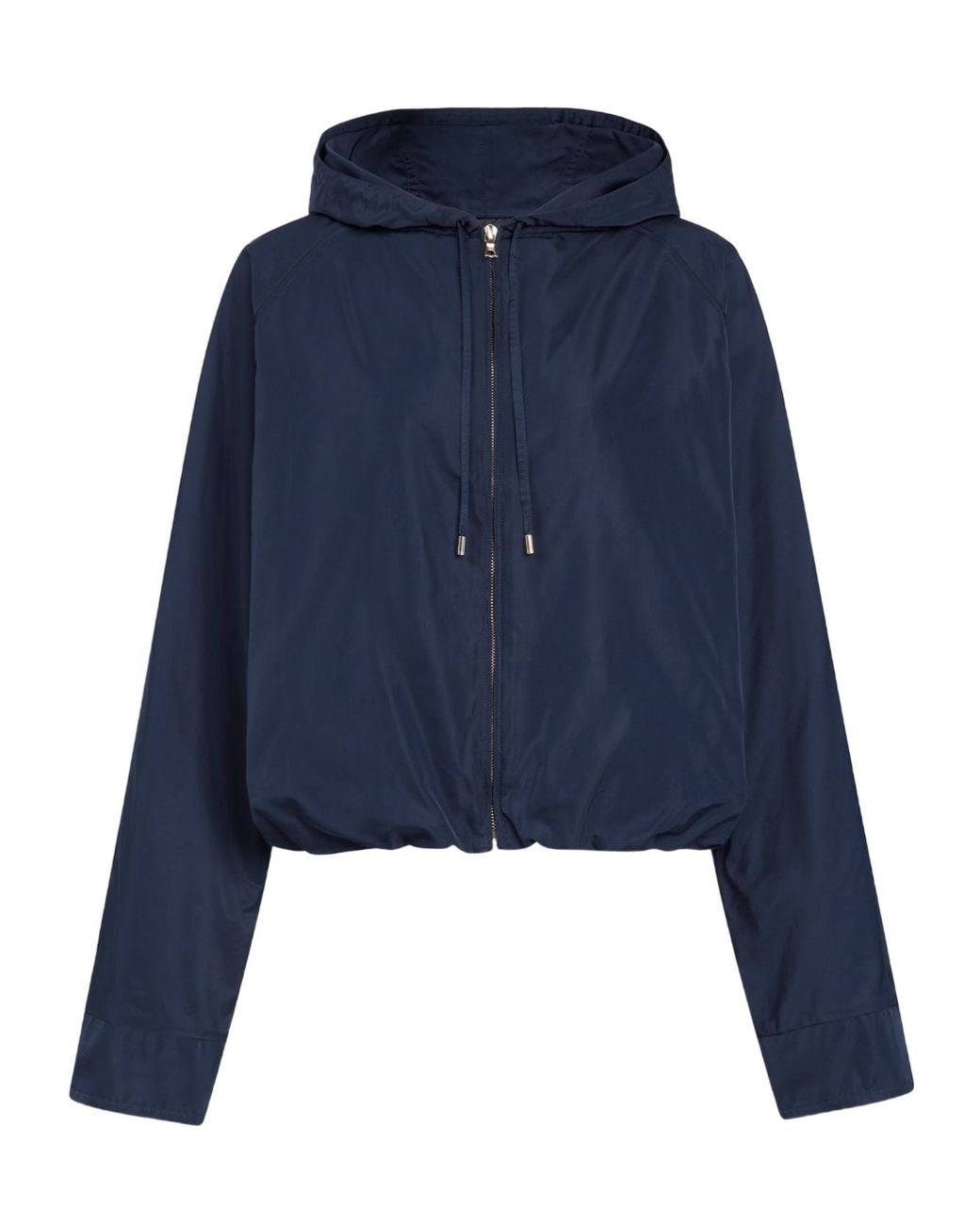 Alaïa Blue Alaïa Hooded Zip-Up Jacket