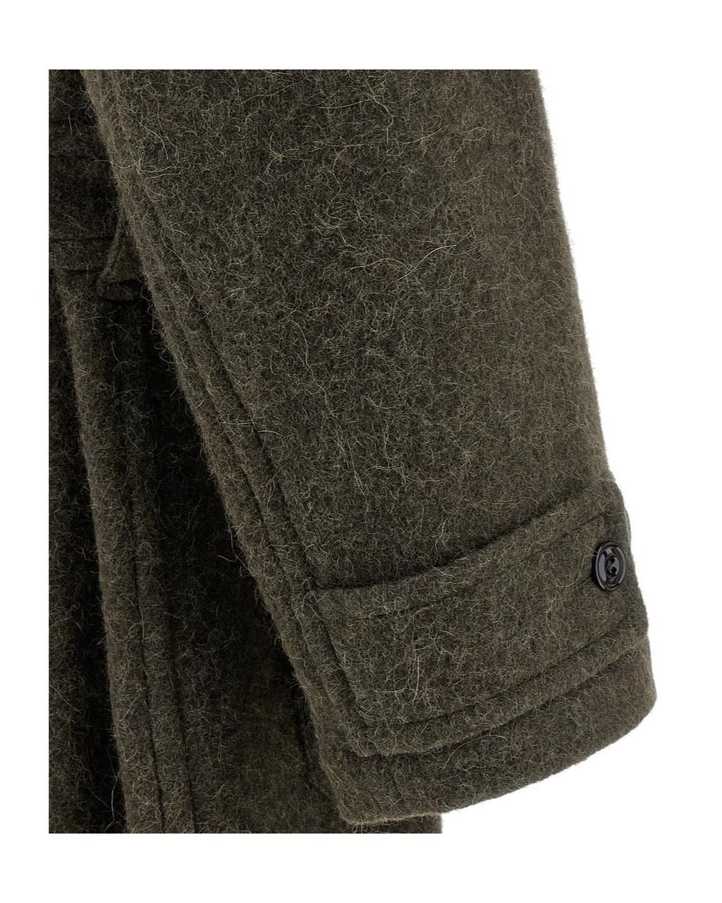 Lemaire Gray Straight Hem Belted Coat for men