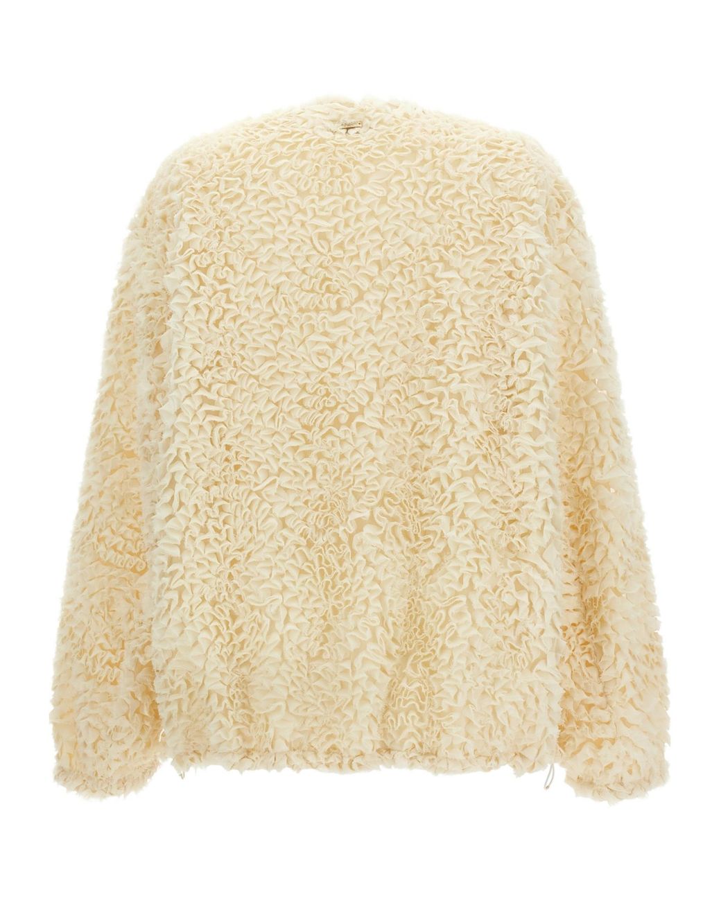 Herno Natural Mini Ruffle Jacket