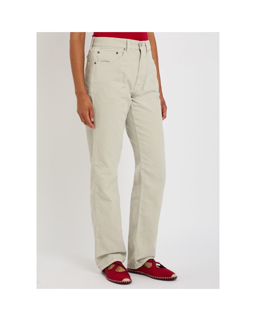 Polo Ralph Lauren Natural Mid-Rise Straight-Leg Corduroy Pants