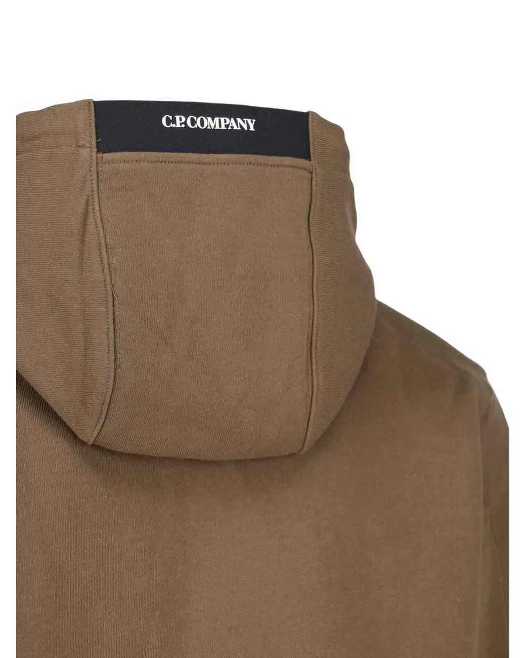 C P Company Green Lens-Detail Hoodie for men