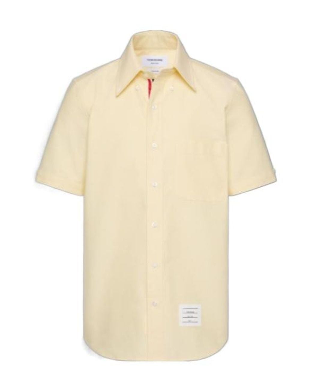 Thom Browne Natural Patch-Pocket Short-Sleeve Shirt for men