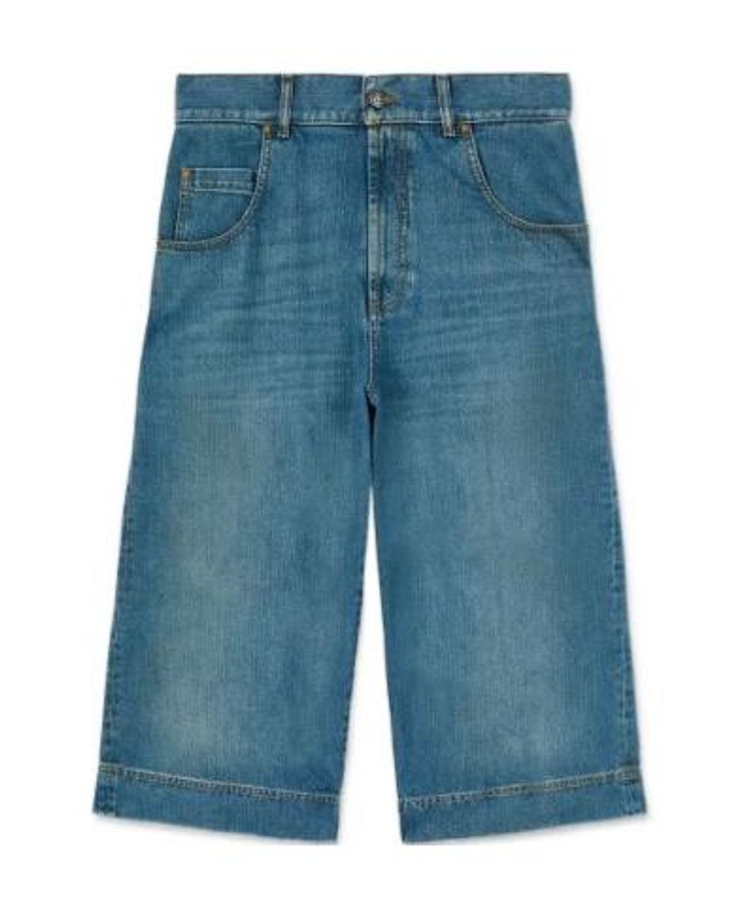 Palm Angels Blue G-Curved Shorts for men